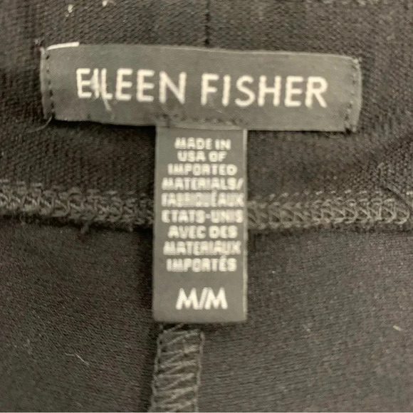 Eileen Fisher Pants Woman Medium   Black Pull On Stretch Viscose Nylon 26" - Picture 6 of 10